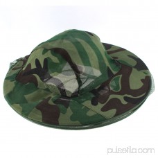 Unique Bargains Camouflage Pattern Anti Mosquito Bug Bee Hooded Fishing Head Face Protect Hat